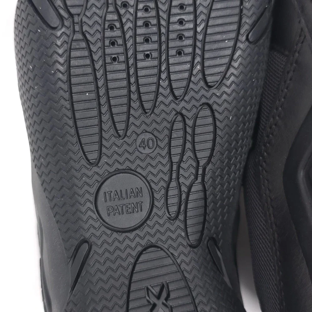 GEOX RESPIRA New‎ Wader LEATHER Sneakers Shoes 6.5 Big Kids Black ITALIAN PATENT